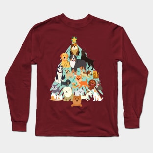 Dog Christmas Tree Long Sleeve T-Shirt